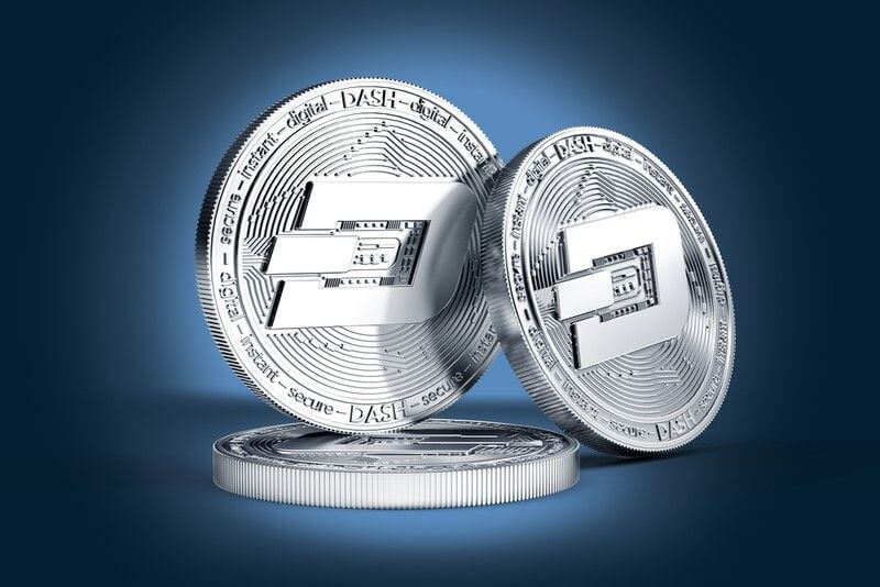 représentation de la crypto-monnaie Dash - Evident Proof accepte les paiements en Dash
