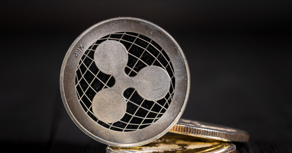 Ripple Coin-Symbol in Flammen