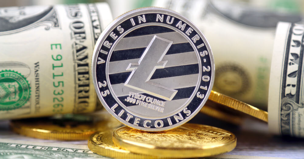 Bild des LTC Coins mit US-Dollars