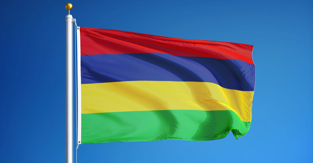 Die Flagge von Mauritius