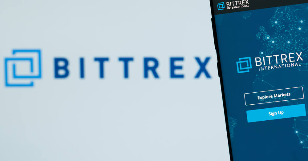 Webseite der Bittrex Kryptowährungsbörse