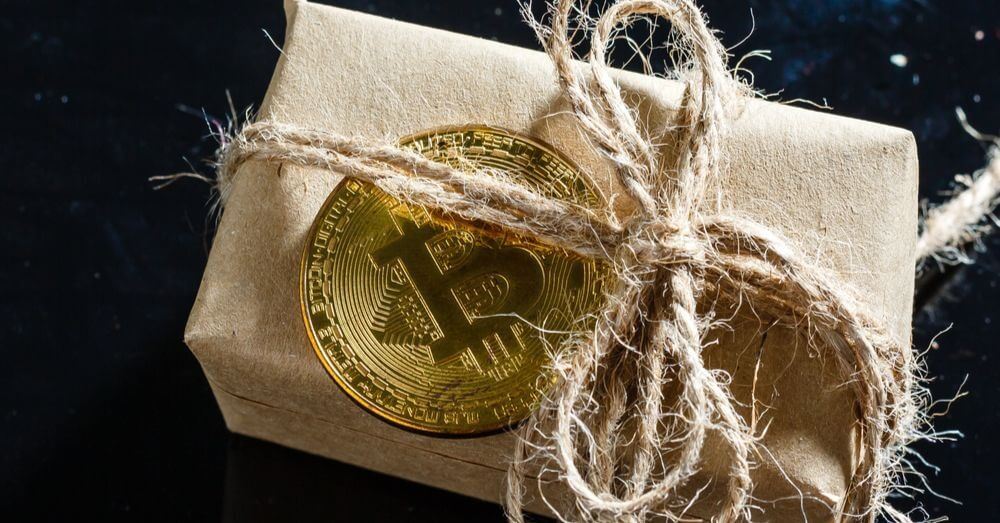 Bild eines eingewickelten Bitcoin