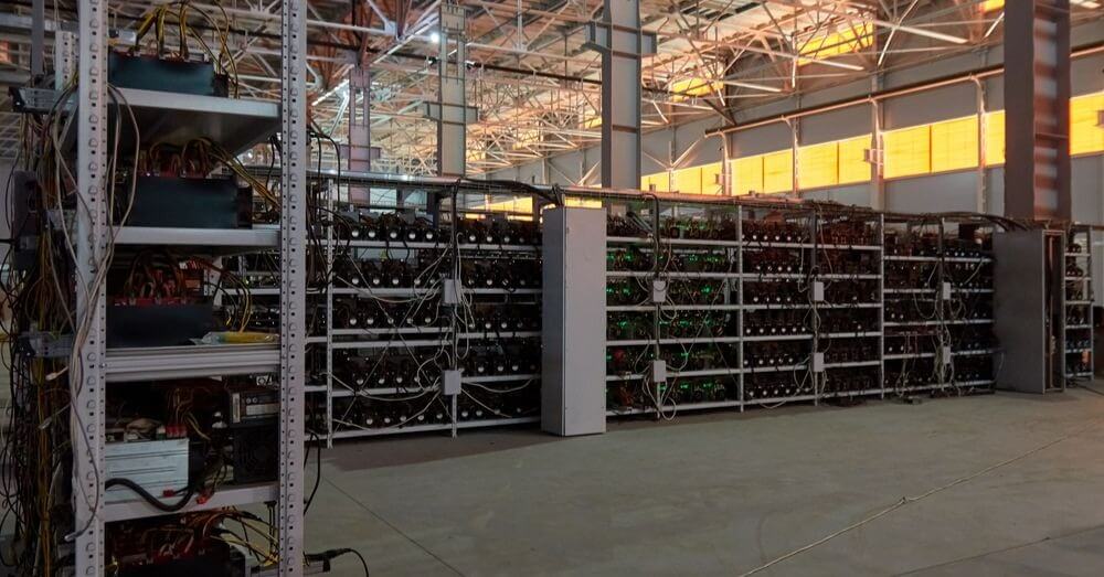 Eine Bitcoin-Mining-Farm