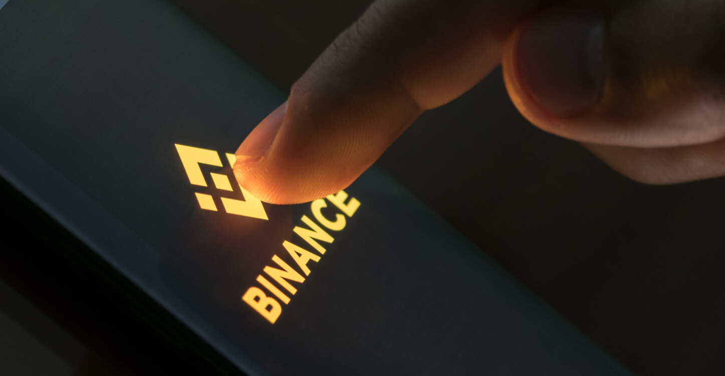 Bild von Binance auf einer Telefon-App