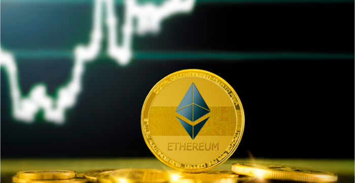 Bild einer goldenen Ethereum-Münze