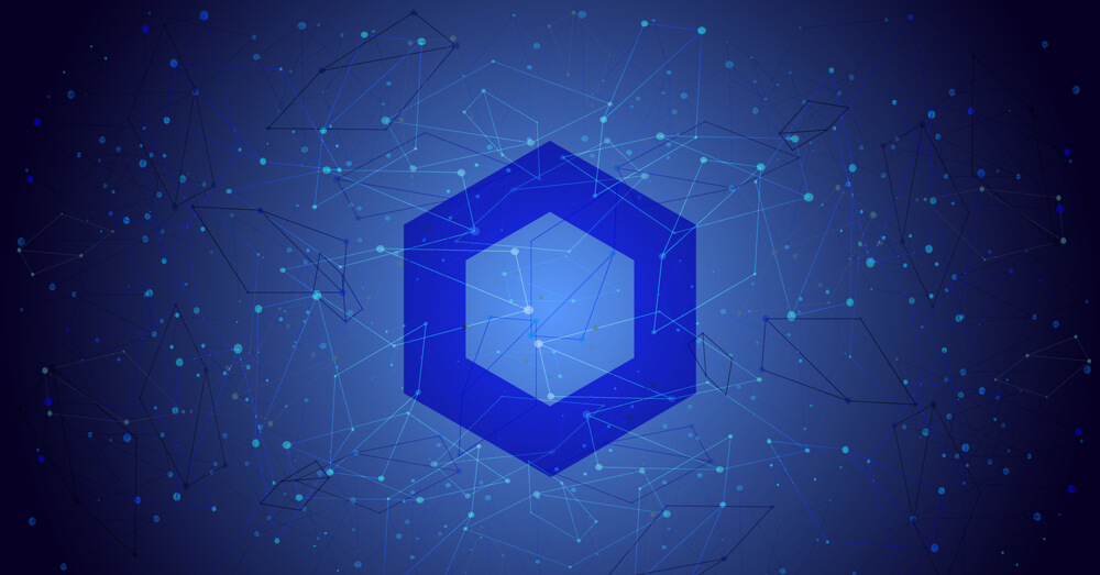 Das Bild eines Chainlink Logos