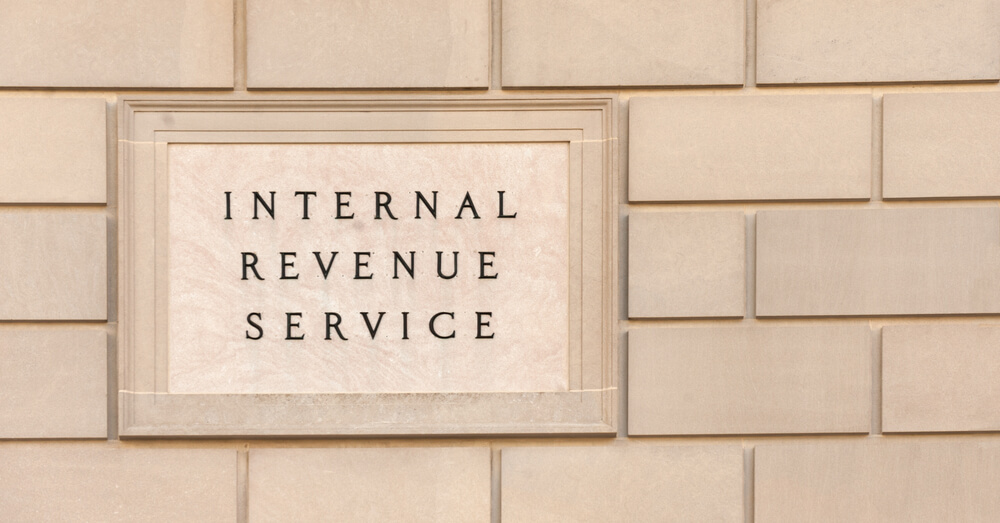 Bild eines Schildes des Internal Revenue Service