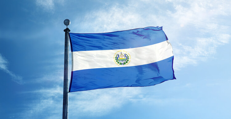 Ein Bild der Flagge von El Salvador