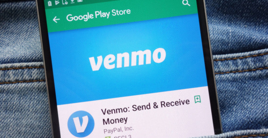 Venmo-App in einer Hosentasche