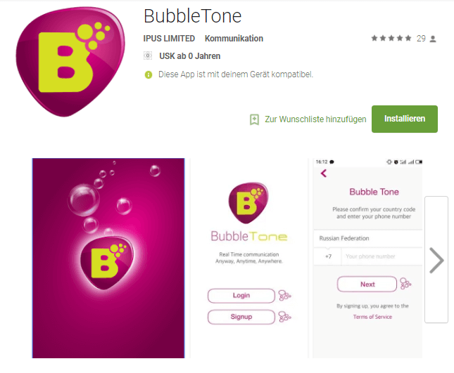 Bubbletone app