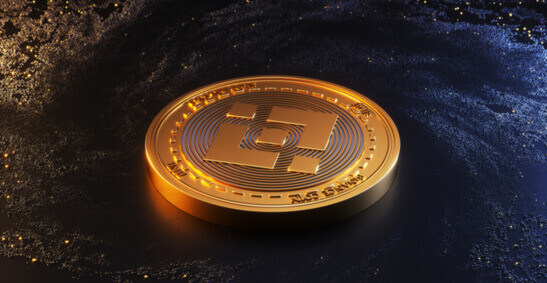 Eine 3D-Illustration des BNB-Coins