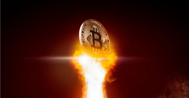 Bitcoin heading to the moon crypto