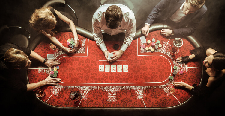 Image of a poker table