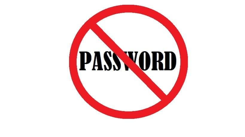 No passwords