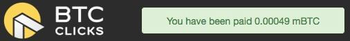 Ganancia en BTC Cliks al ver un anuncio