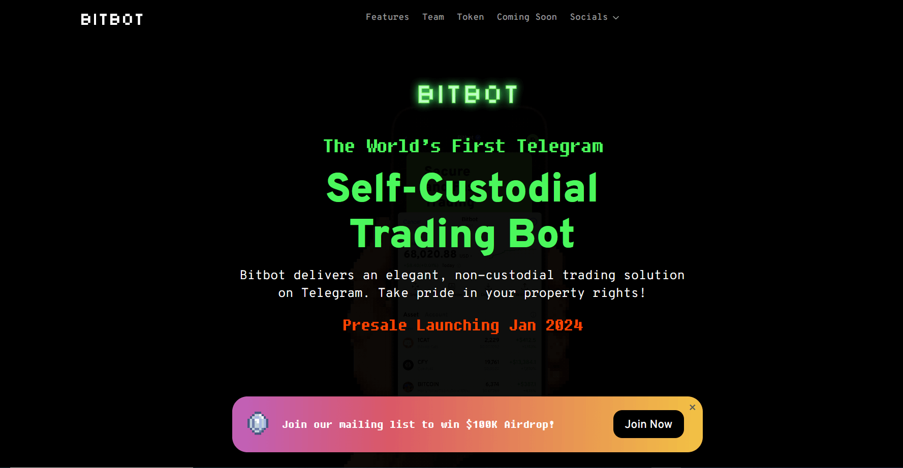 bitbot crypto trading bot website homepage crypto