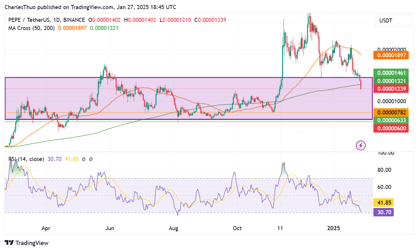 How low can Pepe Coin (PEPE) price drop 